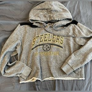 Pittsburgh Steelers cropped hoodie (tailgate brand), size medium